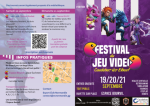 Flyer Festival du Jeu Vidéo de Caudebec-lès-Elbeuf 2025